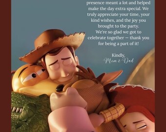 Toy Story Dankeskarte – digitaler Download