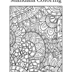 Coloriages de mandalas à colorier pour adultes et enfants, imprimables au format numérique, téléchargement immédiat au format PDF Article le plus vendu Populaire !