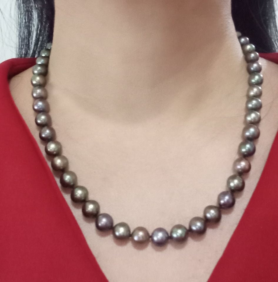 Charming 10mm blue South Sea Shell Pearl Necklace 18" AAA+ NEW Charming 10mm blue South Sea Shell Pearl Necklace 18" AAA+ NEW