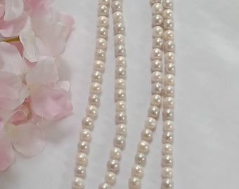High Quality Philippines Freshwater 8-9mm White & Gray Pearl Necklace, Knotted Necklace,48 inches, Classic Bridal Jewelry