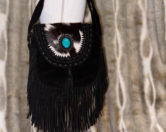Western Crossbody Bag. Real cowhide and Genuine Leather!
