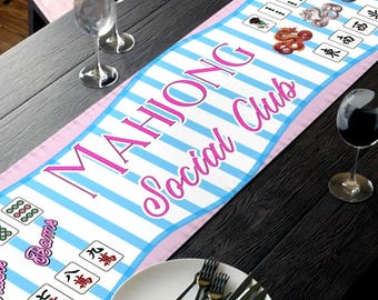Mahjong Table Runner | Mahjong Social Club, Tiles Pattern