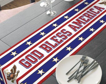 America- Table Runner God Bless America, 250th