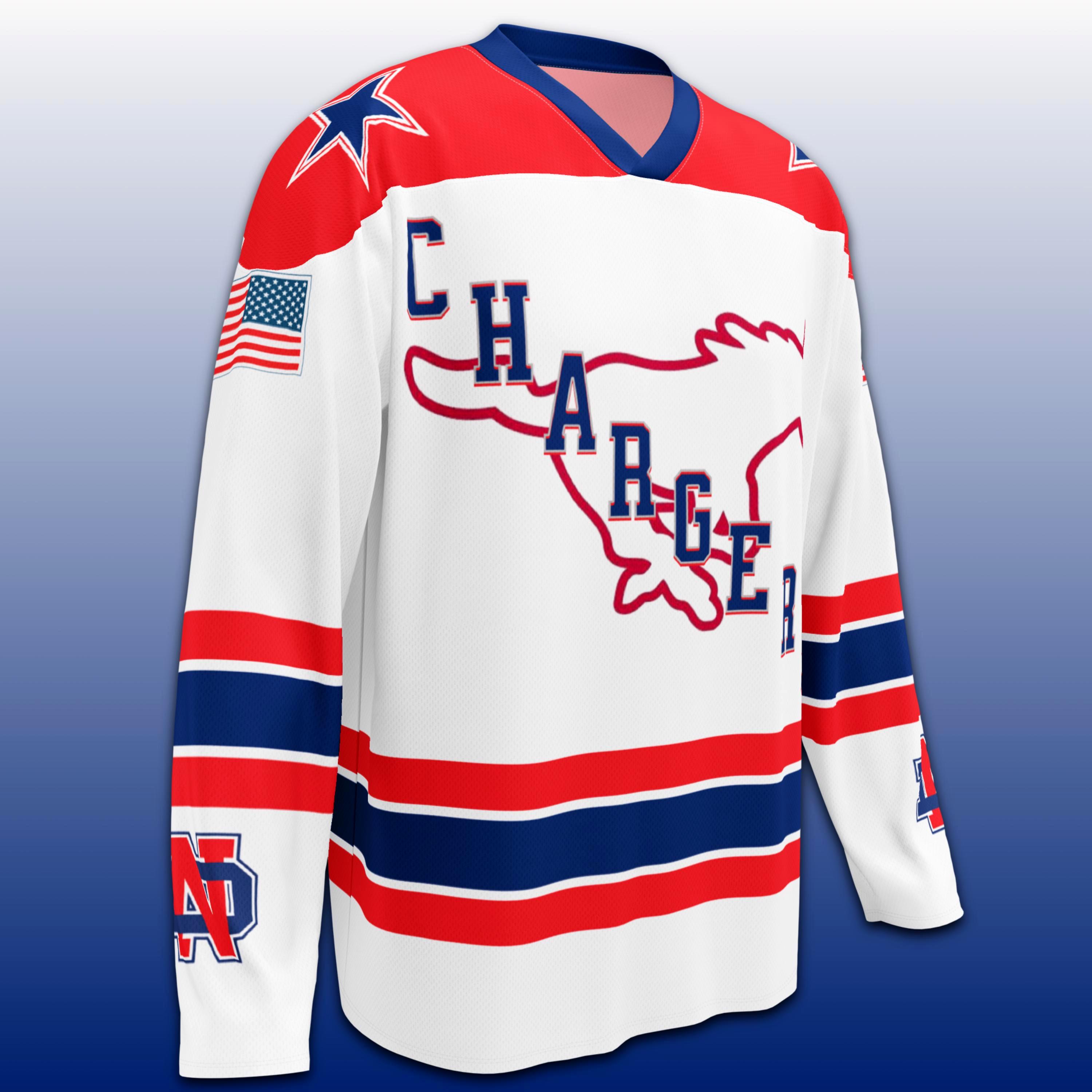 Discover Personalized North Decatur Chargers Men's Hockey Jersey