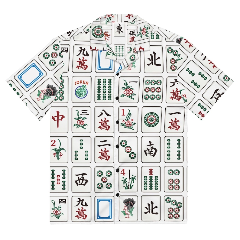 Mahjong button shirt