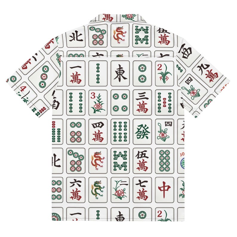Mahjong button shirt