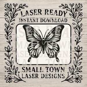 Rustic Butterfly SVG - Vintage Laser Cut Insect Clipart for Cricut & Glowforge