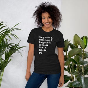 Enhypen Member Names Unisex t-shirt