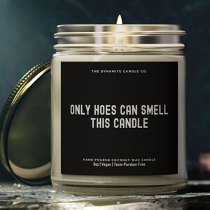 Intriguing Scented Candles, Only Hoes Can Smell This Candle, Perfect for Home Decor, Gifts, Self-Care, Aromatherapy, Vegan