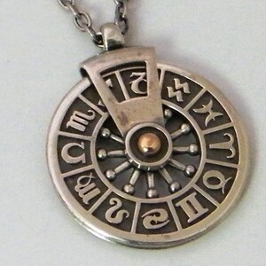 Celestial Necklace, Zodiac Necklace, Traveler Necklace, Gold Compass Necklace, Zodiac Pendant Necklace, Celestial Jewelry, Artisan Jewelry