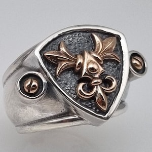 Medieval Ring For Men, a shield ring native