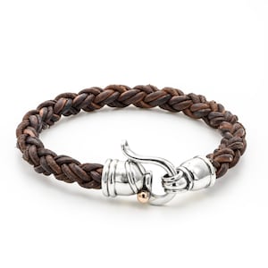 gift idea for men, brown leather bracelet for him,gift for boyfriend