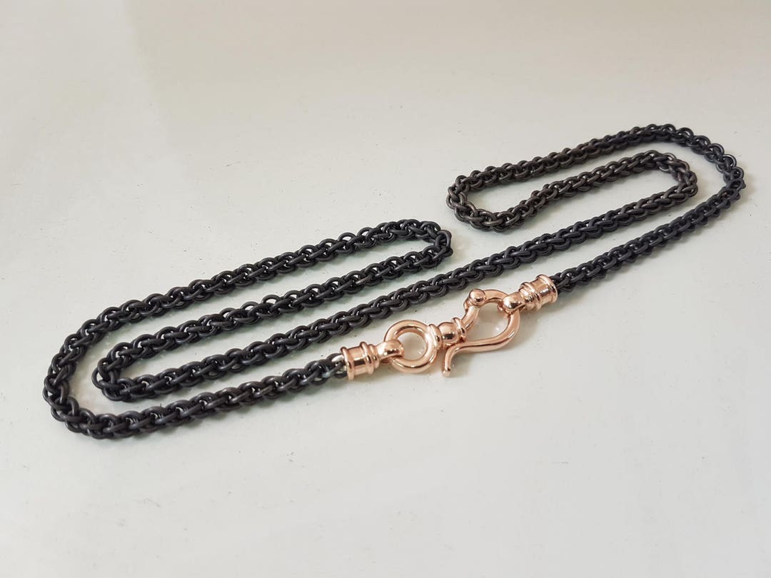 Titanium Chain Necklace Artisan Necklace Unique Jewelry Men Etsy Israel