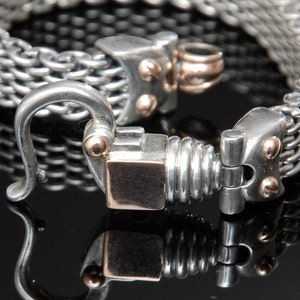 Unique Bracelet For Men Braided Silver Bracelet-Cool Men's Jewellery Unique Gift for Him Boyfriend Husband Woven Bracelet, image 2
