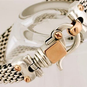 Gold And Silver Bracelet, Woven Bracelet, Interwoven Silver Bracelet, Artisan Jewelry, Unique Bracelet For Men, Braided Silver Bracelet, Men