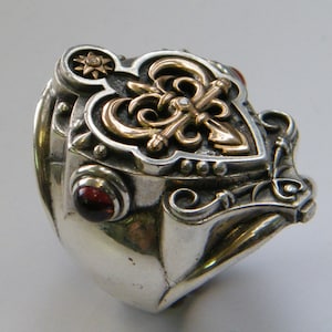 Eternity ring for men, unique handmade big ring for men, Ring For Men, Knight Ring for men image 1