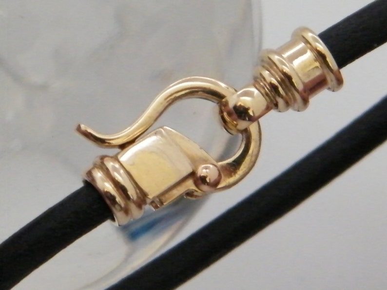 Bracelet Leather gold clasps Etsy