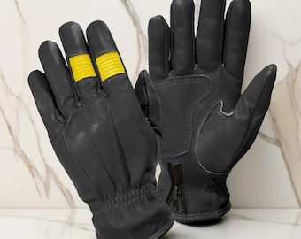 Gilera Leather Gloves – Men's Leather Motorcycle Gloves, Leather Gloves, Genuine Leather, Winter Gloves, Driving Gloves