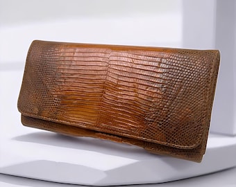 Genuine Leather Long Wallet Elegant and Comfortable Lizard Leather Wallet for Women,Python Skin Wallet,Snake Skin Wallet,Exotic Leather