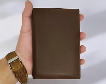 Leren standaard xt-bruine echte koeienhuid tweevoudige portemonnee leren portemonnee heren meerdere kaarten