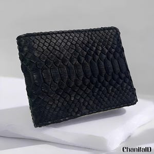 Genuine Snakeskin Wallet Bi Fold Money Clip Premium Men&#39;s Classic and Comfortable,Python Skin Wallet,Snake Skin Wallet,Exotic Leather