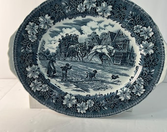 Vintage Royal Tudor Ware Coaching Taverns Serving Platter