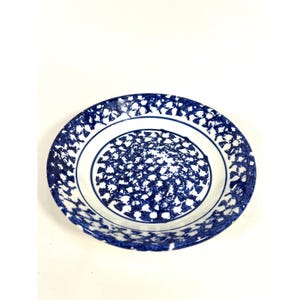Bol de cerámica Himark Italy azul y blanco con efecto esponjado La Primula de 17 cm (6,75 pulgadas)