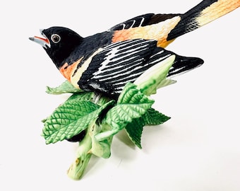 Vintage Lenox Baltimore Oriole Bird Figurine Porcelain Nature Decor 1990