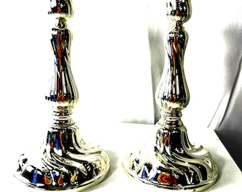Vintage BMF West Germany Silverplated Candlestick Pair
