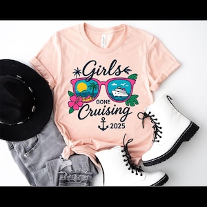 Girls Gone Cruising 2025 Shirt, Cruise Squad Sunglasses Shirt, Girls Trip Cruise Shirt, Tropical Vacation Shirt, Girls Vacation Shirt