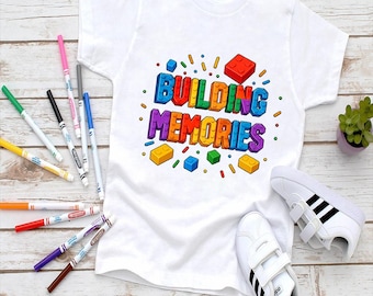 Building Memories Bricks Shirt, Family Birthday Party Tee