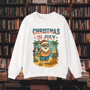 Christmas In July Palm Tree Beach Summer Hawaii Santa Mens, Summer Christmas png, Tropical Christmas png, Digital Download
