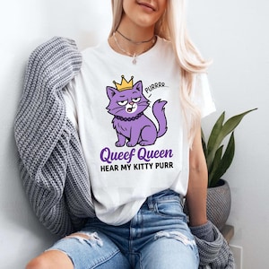 Funny Queef Queen Cat Inappropriate Dirty Adult Humor Jokes, Bella Canvas Png, Funny Adult Saying Raunchy Gag Gift, Digital Download