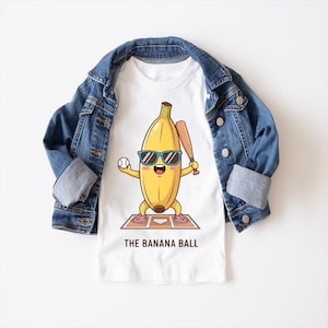 Funny Banana Lovers Sports Kawaii Men Women Kids Shirt, The Banana Ball Shirt, Baseball Lovers Shirt, Banana Ball Gift, Go Bananas Shirt