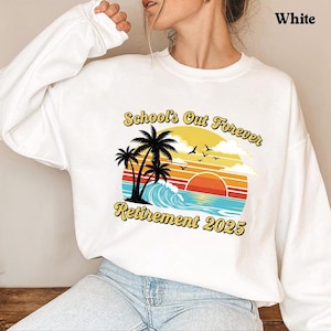 Vintage School&#39;s Out Forever Retirement 2025 Teachers, Teacher Retirement Png, Teacher Retired Class of 2025, Retirement Png,