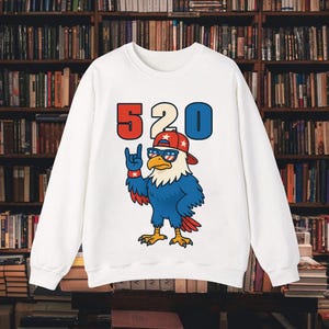 520 Eagle Rock Hand America, 4th of July USA Png, American Flag Bandana Bald Eagle Png, 520 Eagle USA Png, Rock Hand America Png