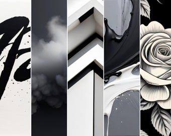 Black and White Full Set Wallpapers | 15 Wallpapers | All Devices