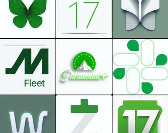 Green and White Icon Pack - Lifetime Updates 300+ Icons