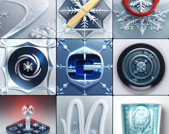 Winter Icy Snowflakes Icon Pack - Lifetime Updates 300+ Icons