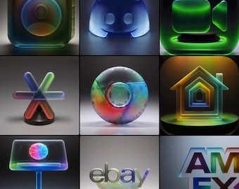 Blown Glass App Icon Pack - Lifetime Updates 300+ Icons