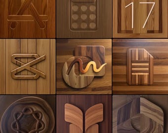 Wood Carving App Icon Pack - Lifetime Updates 300+ Icons