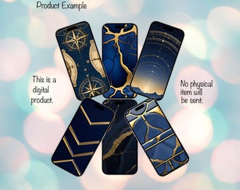 Antique Gold and Navy Blue Phone Wallpapers | 15 Wallpapers