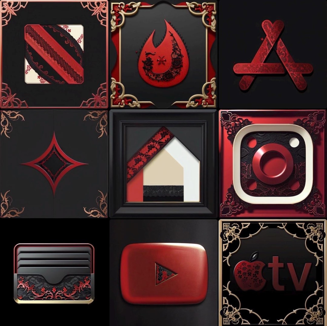 Gothic Romance Icon Pack - Lifetime Updates 300+ Icons - Etsy