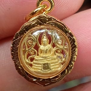 Luang Phor Sothorn Buddha Amulet: 24K Gold Thai Talisman for Luck & Health