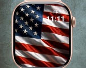 USA Flag Apple Watch Face: Patriotic Wallpaper Design (Digital Download, PNG & JPG File Format)
