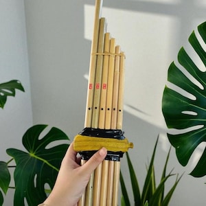 Mini Thai Bamboo Khaen Flute | Handmade Isan Laos Mouth Organ | Playable Folk Wind Instrument | Traditional Decor ethnic music gift