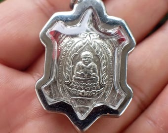 Thai  Amulet Pendant Turtle Talisman Lucky Charm Success Wealth Protection