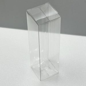 Clear PET Boxes 25 Pack – 4.5x4.5x16cm Foldable Plastic Packaging for Candle, Soap, Gift, DIY Craft