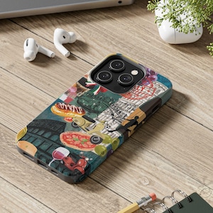 Italy Collage Phone Case: Sturdy Travel Phone Cover