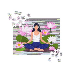 Meditations-Puzzle | Zen Lotus Puzzle | Achtsamkeit Geschenk | Yoga Puzzle 252 Teile